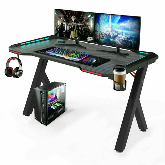 Gaming Desk PC Computer Gamer Desk Ergonomic Workstation