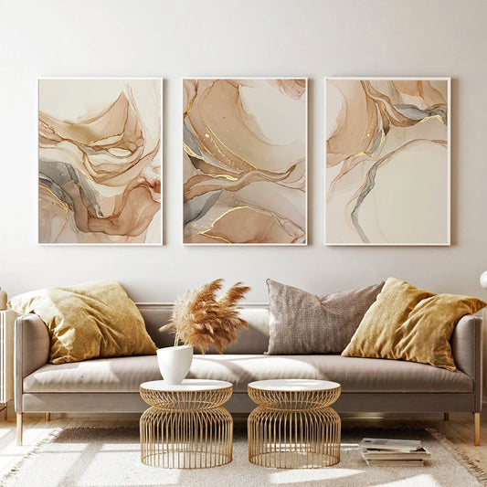 Beige Marble Poster Canvas Painting