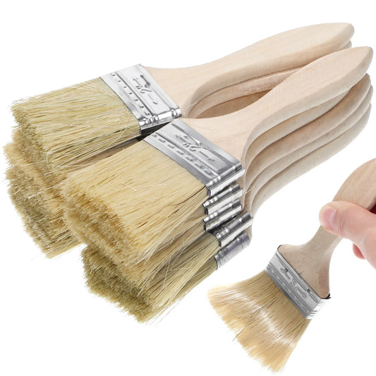 10Pcs Thickened Wooden Handle Paint Brush House Decoration