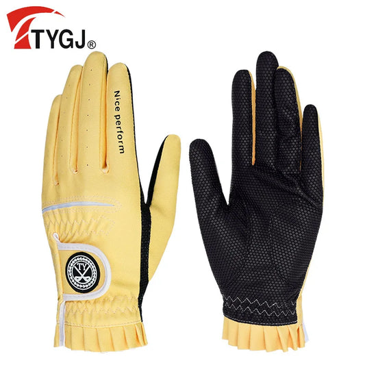 Golf Gloves For Women Breathable PU Leather